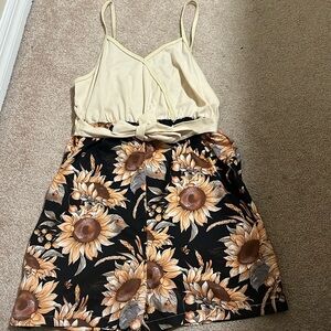 Fall themed tank top, short combo piece